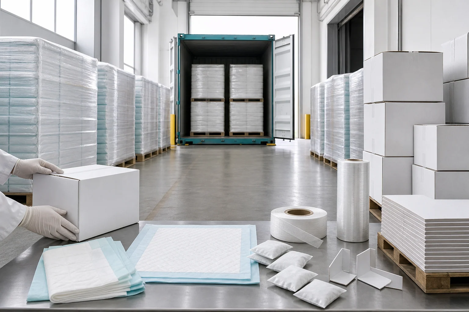 Container Loading for Pet Pad Export Shipments for OEM and private-label B2B buyers