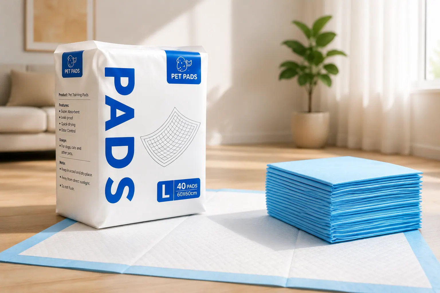 Pet urine pads range presentation
