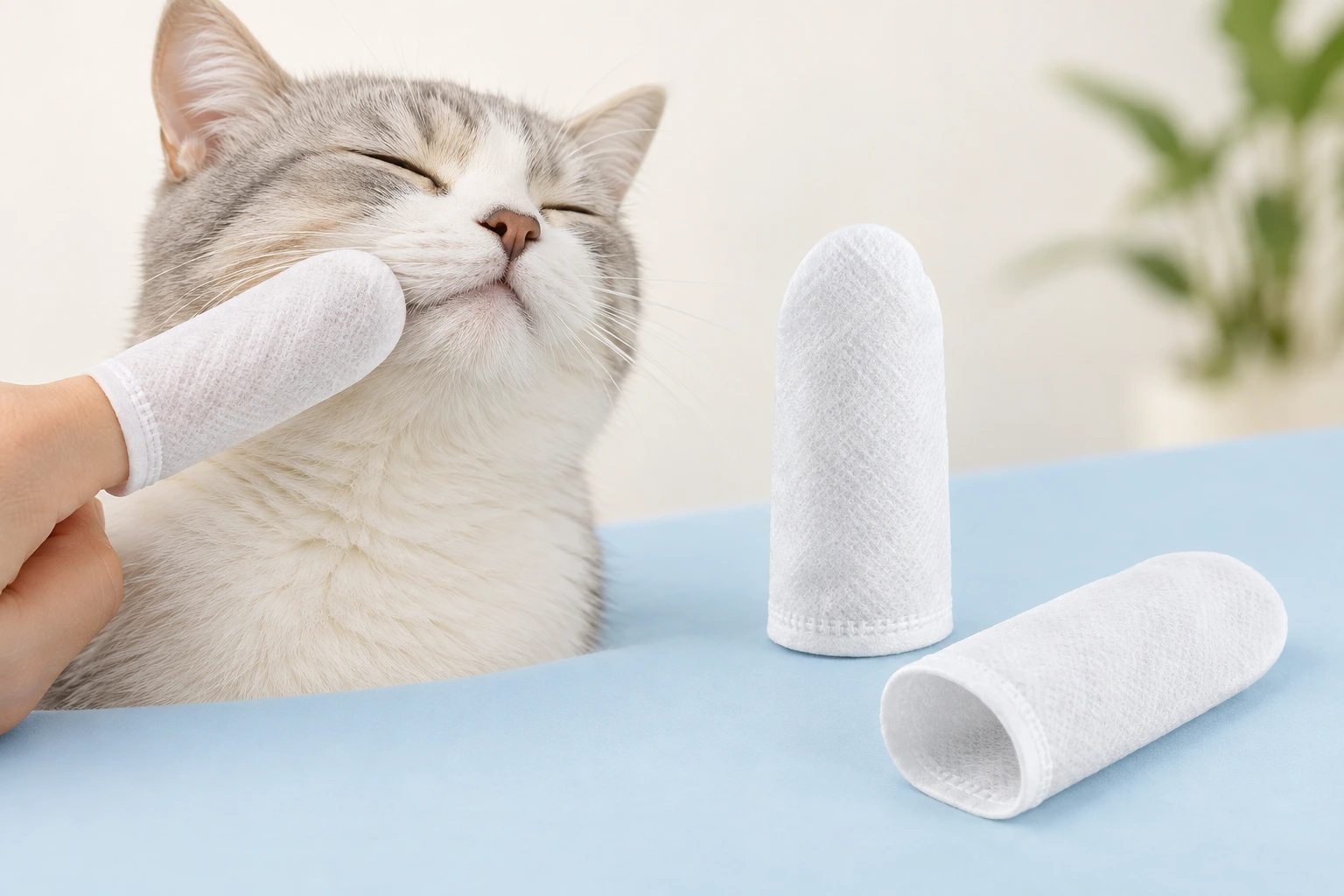 Disposable non-woven finger cots product presentation