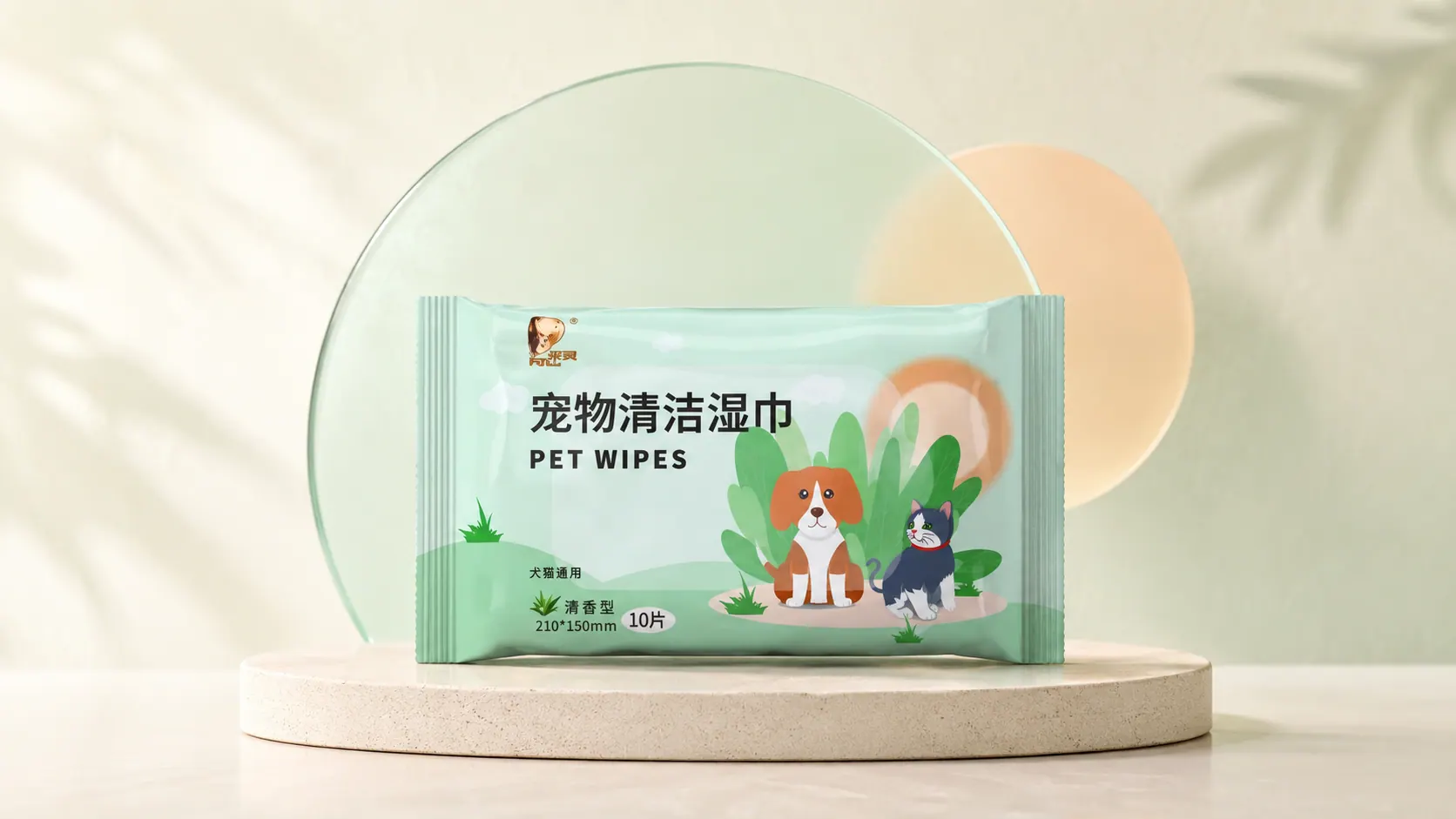 Wet wipes product presentation