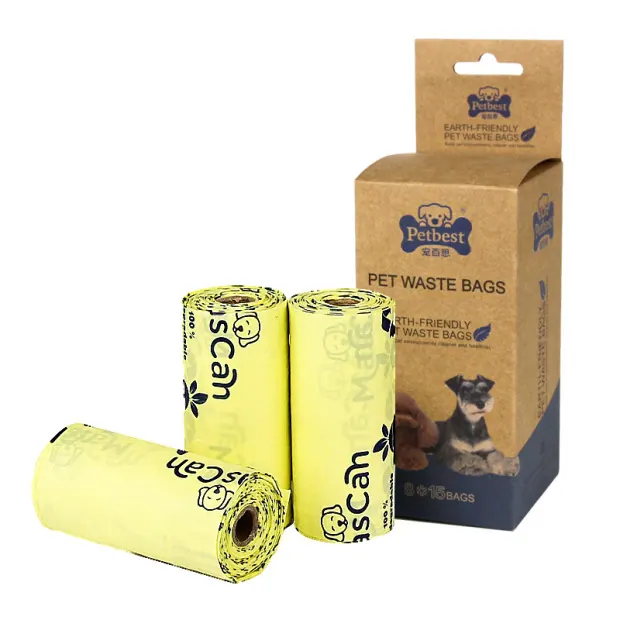 Printed pet waste bags product presentation
