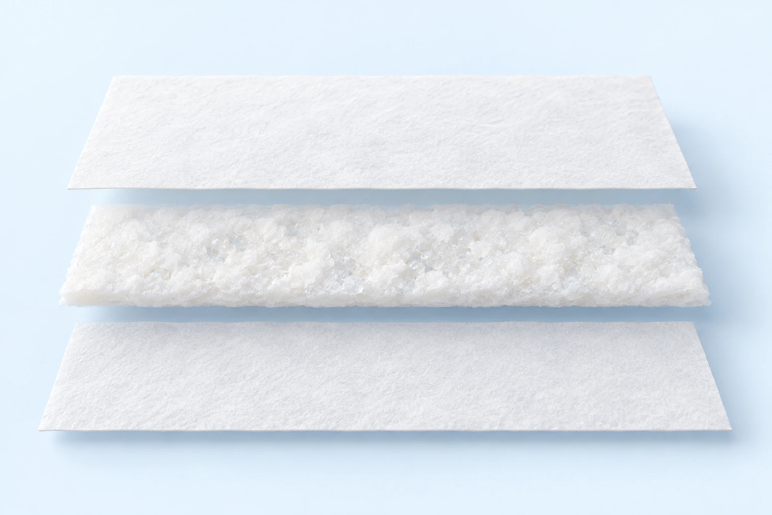Wet-strength paper sheets — illustrative material and component breakdown