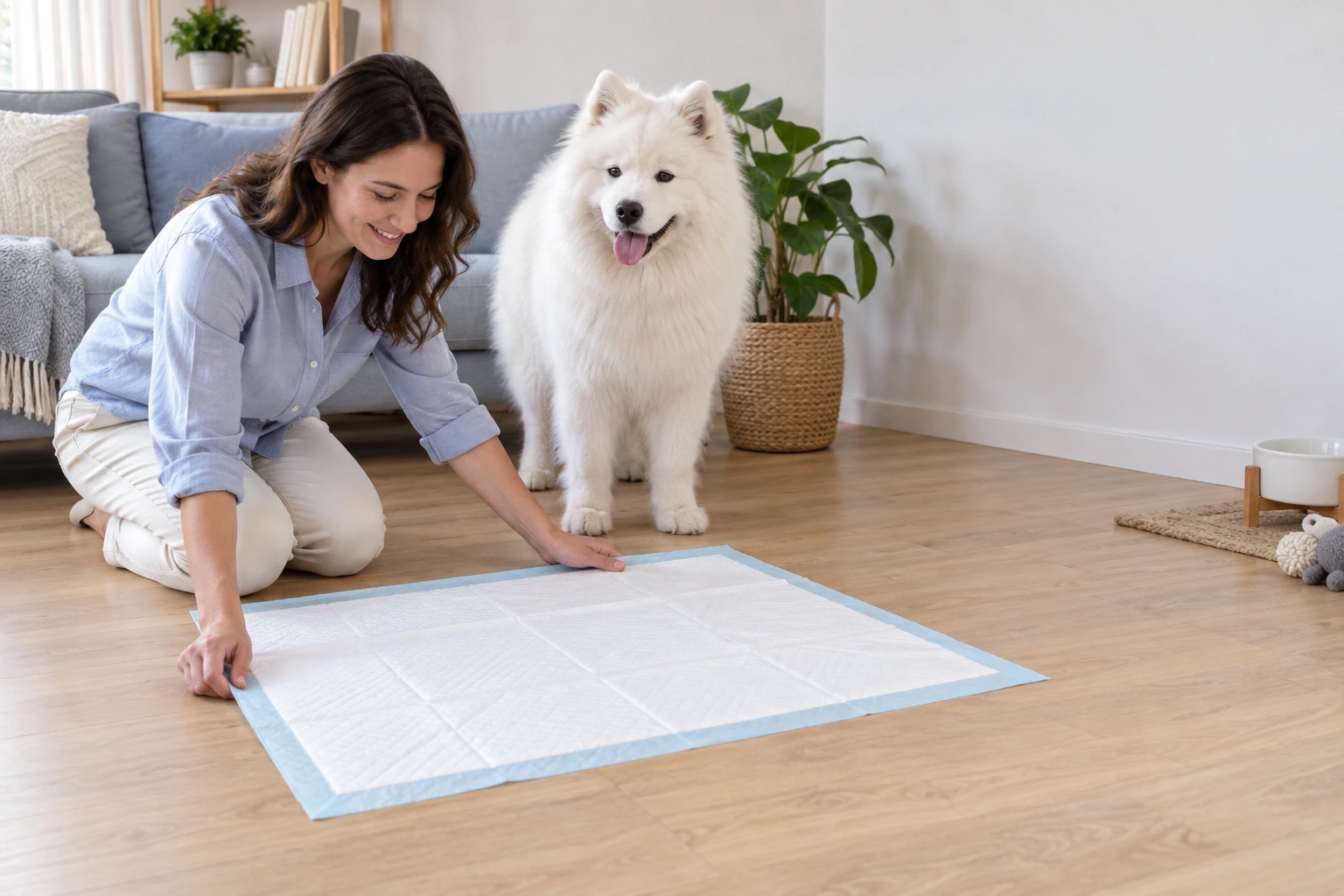 Standard pads: Unfold & place — AI usage illustration