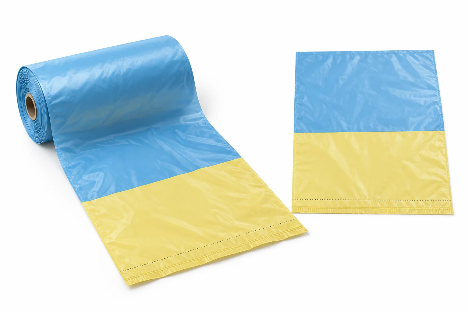 Color-block bags — illustrative material and component breakdown