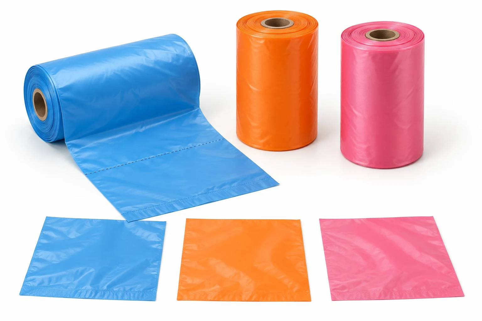 Multicolor bags — illustrative material and component breakdown