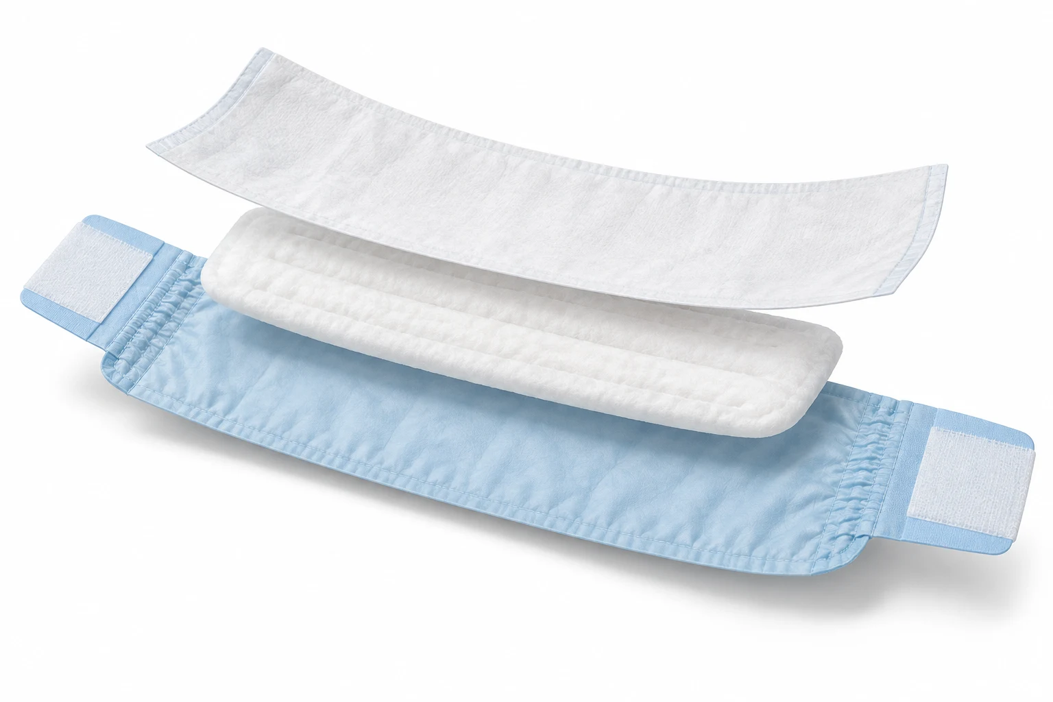 Male dog diapers — illustrative material and component breakdown