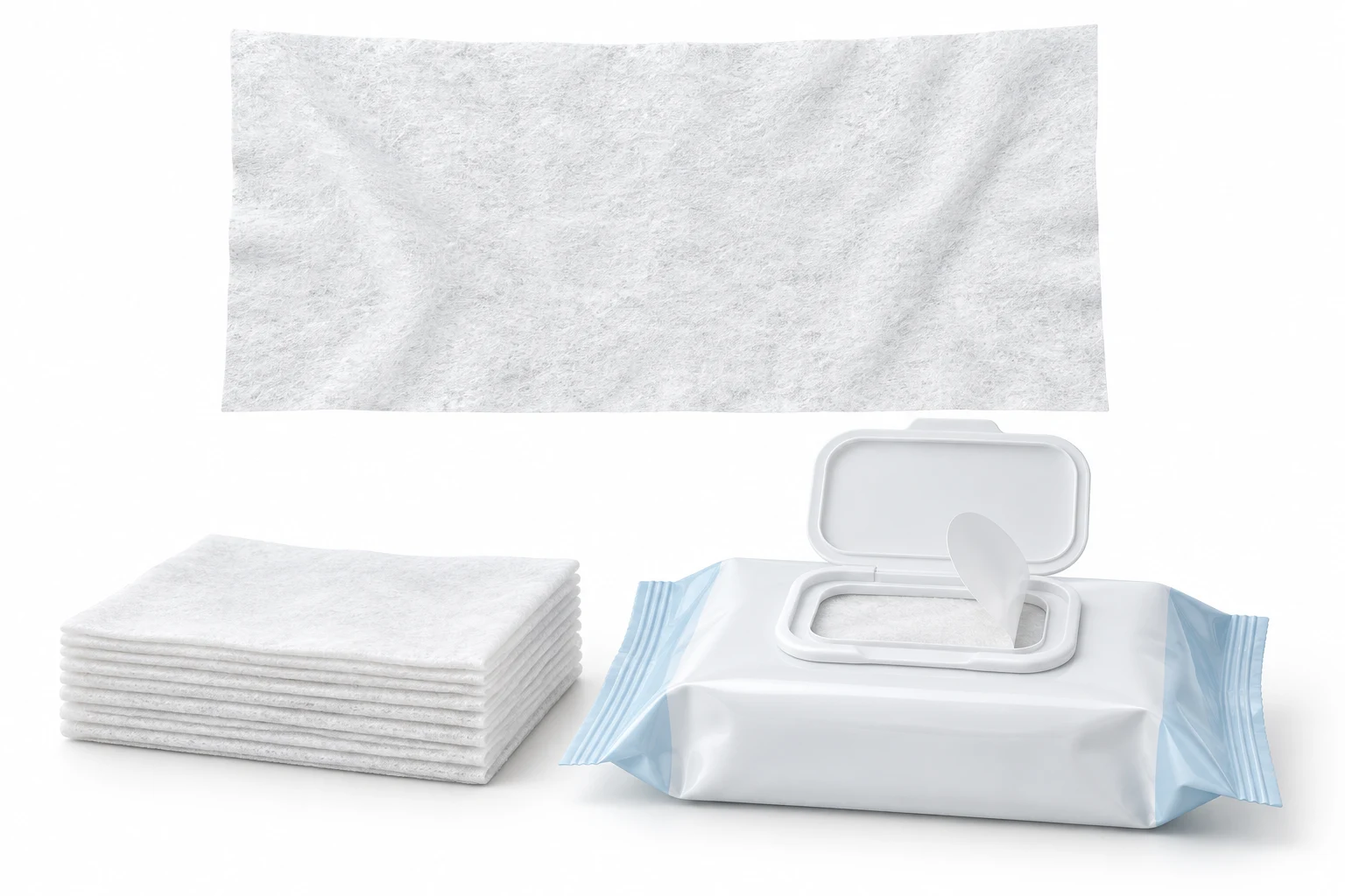 Wet wipes — illustrative material and component breakdown